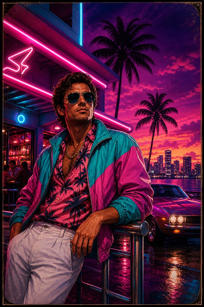 🌴 Неон-бар 80-х